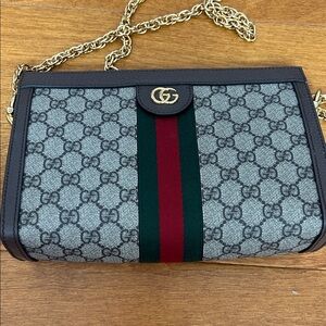 Gucci Crossbody Bag with Red and Green Stripe *NEW*